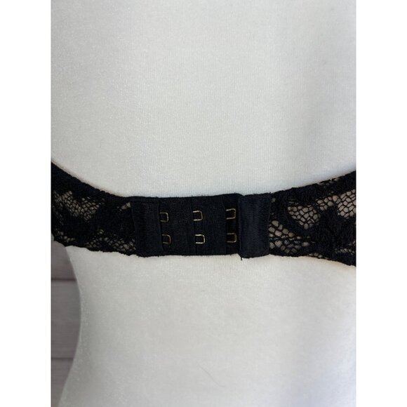 Wacoal Black Lace Overlay Padded Bra Size 34B - Picture 6 of 8